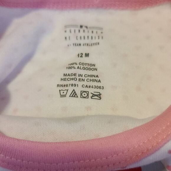 Phillies Pink Heart Onesie 12M - Picture 3 of 3